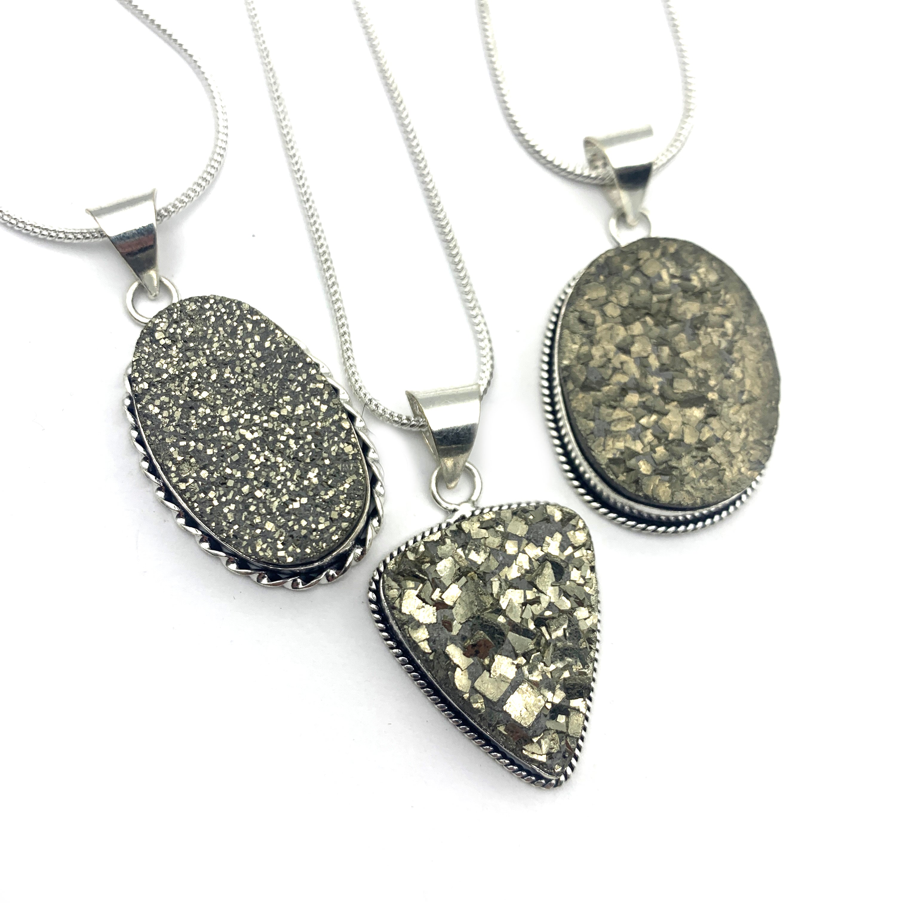 Necklace - Pyrite Cluster Assorted Shapes $25